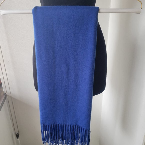 Accessories - Blue Cashmere Scarf for Women